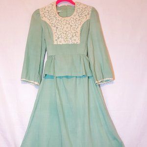 Vintage Skirt and Blouse Dress Outfit Set XS Malouf